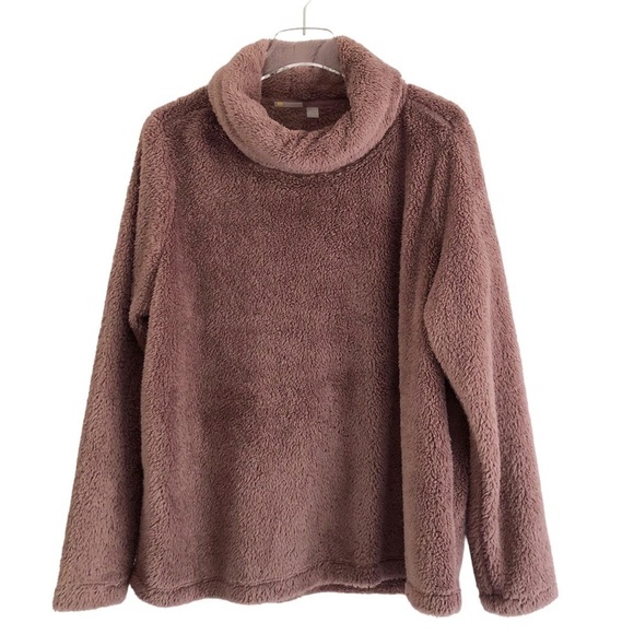 Zella Furry Fleece Funnel Neck Pullover Size Large - Picture 4 of 11
